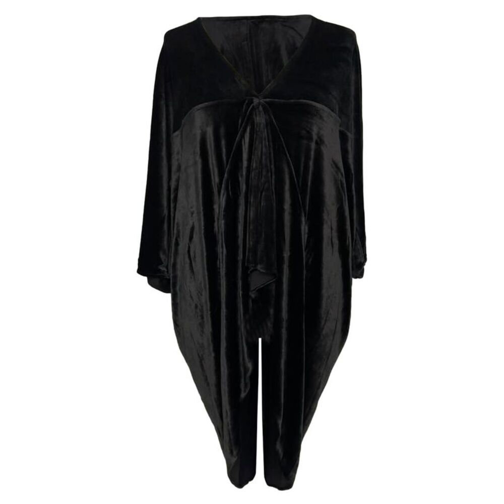 Rick Owens Em Oversized Top in Black Velvet